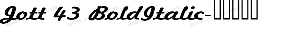 Jott 43 BoldItalic字体转换